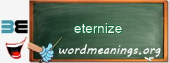 WordMeaning blackboard for eternize